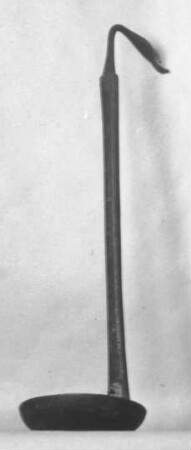 Schöpflöffel, Griff in Schwanenkopf auslaufend