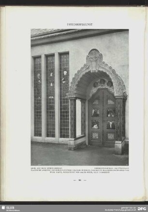 Friedhofs-Kapelle, Haupteingang
