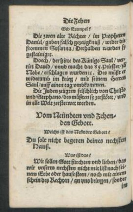 Vom Neündten und Zehenden Gebott.