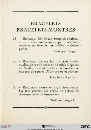 Bracelets Bracelets-Montres (Nr.28-36)