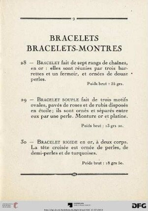 Bracelets Bracelets-Montres (Nr.28-36)