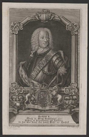 Porträt Georg II. (August), König von GB u. Irland, Kurfürst von Hannover (reg. 1727–1760) (1683–1760)