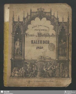 1859: Königl.-Sächs. concess. Pirna'scher Volks- und Wirthschafts-Kalender
