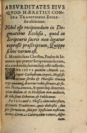 De traditionibus eccles. et volantario Dei cultu in genere