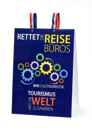 Plakat: Rettet die Reisebüros