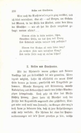 2. Reisen und Streifereien.