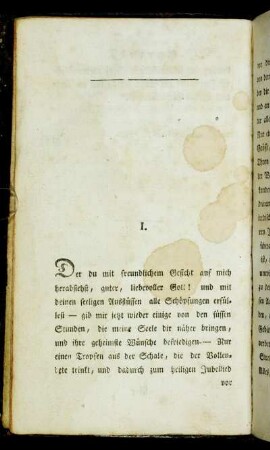 I. [Von der Oeconomie der Natur]