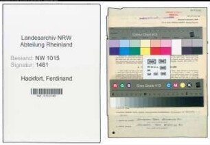 Entnazifizierung Ferdinand Hackfort , geb. 01.05.1910 (Inspektor)