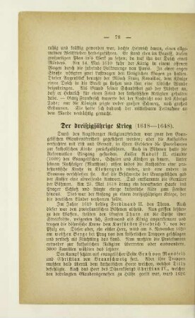 Der dreißigjährige Krieg