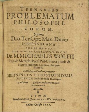 Ternarius problematum philosophicorum
