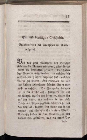 Ein und dreißigste Geschichte - Fünf und dreißigste Geschichte