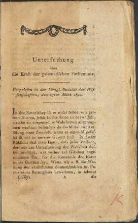 Untersuchung über die Kraft der primatischen Farben.