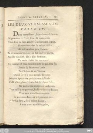 Les Deux Vermisseaux. Fable IV.