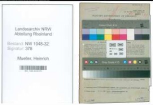 Entnazifizierung Heinrich Mueller , geb. 16.03.1897 (Beamter)