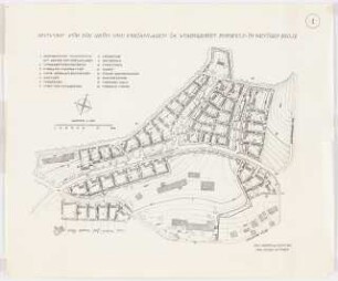 Gartenanlagen und Gärten Wohngebiet Burgfeld, Neviges: Grün- und Freianlagen: Lageplan 1:1000