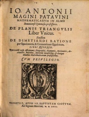 De planis triangulis liber unicus