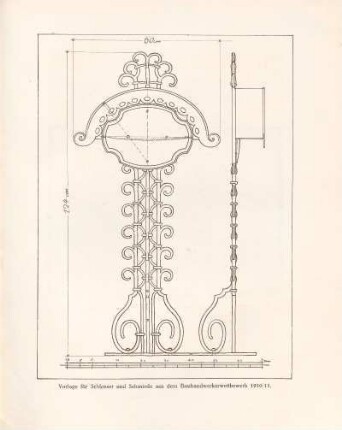 Vorlage für Schlosser und Schmiede aus dem Bauhandwerkerwettbewerb 1910/11