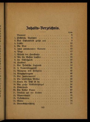 163-164, Inhaltsverzeichnis