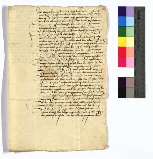 1512 Juni 2 (Mi nach Pfingsten) Hans Irrennfrid von Nagelsberg, gefangengesetzt von Hans Nothaft, Komtur zu Mergentheim, weil er half, drei Wagenpferde des dortigen Ordensspitals zu stehlen, schwört Urfehde. Sr.: Junker Kilian von Stetten Ausf. Pap. - 1 Pap.-Sg. abg. - Rv.