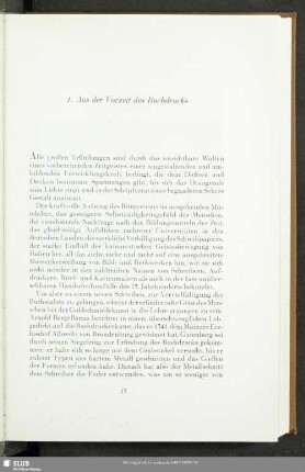 1. Aus der Vorzeit des Buchdrucks