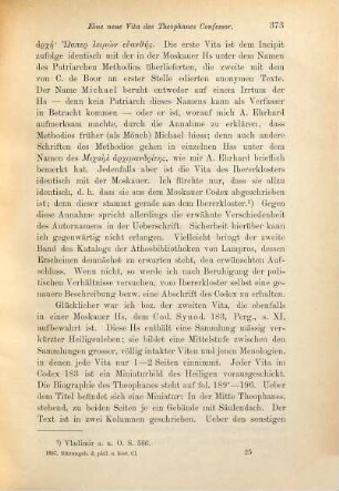 Eine neue Vita des Theophanes Confessor