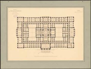Reichsgericht, Leipzig: Grundriss oberes Hauptgeschoss 1:200