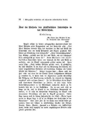 Über die Methode des physikalischen Unterrichts in der Mittelschule