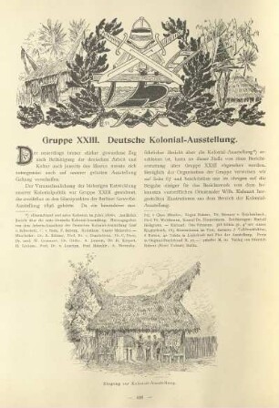 Gruppe XXIII. Deutsche Kolonial-Ausstellung