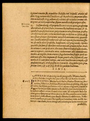 Appendix, de origine & progressu Monachorum ...
