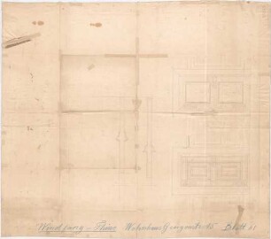 Thiersch, Friedrich von; München, Georgenstr. 16; Haus Thiersch - Türen (Ansichten, Schnitt)