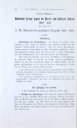Dritter Abschnitt. Nationale Kriege gegen die Perser und Blütezeit Athens 500 - 431