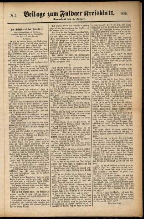 Zweite Ausgabe vom Samstag, den 07. Januar 1899.