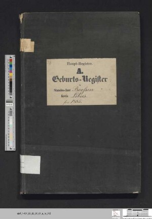 Geburtsregister Booßen 1885