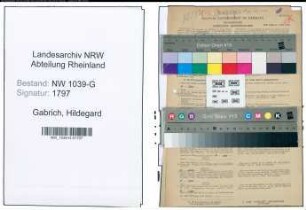 Entnazifizierung Hildegard Gabrich , geb. 05.04.1914 (Schulhelferin)