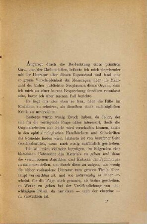 Zur Frage der Thränendrüsentumoren : Inaug. Diss.