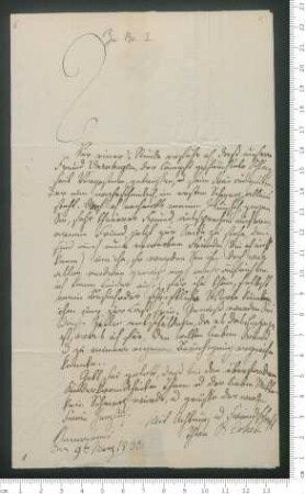 Brief von Philippine Cohen an Adelbert von Chamisso