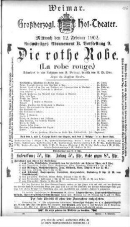 Die rothe Robe (La robe rouge.)