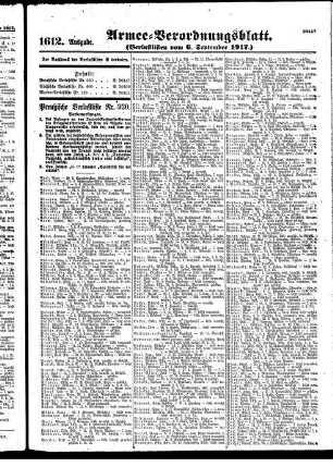 1612. Ausgabe. Donnerstag, 6. September 1917