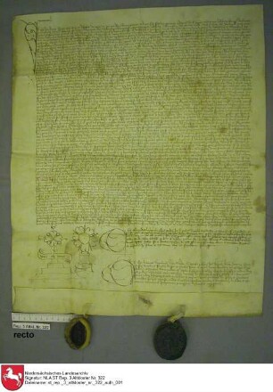 1466 August 2 Notariatsinstrument über die Stiftung einer neuen Kommende zu Buxtehude durch Becke Langenbeck