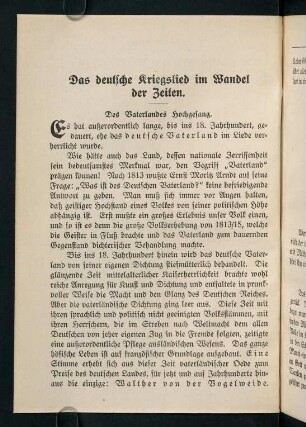 20-47, Das deutsche Kriegslied im Wandel der Zeiten