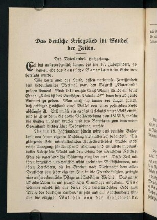 20-47, Das deutsche Kriegslied im Wandel der Zeiten