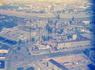 Innere Altstadt von Dresden : Blickrichtung Nordosten zur Elbe