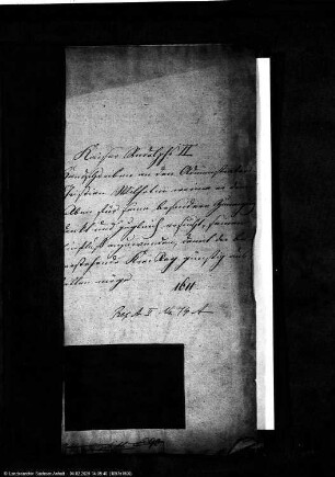 Schreiben Kaiser Rudolfs II. an den Administrator wegen des bevorstehenden Niedersächsischen Kreistags