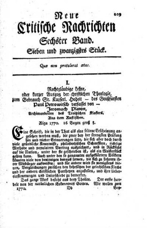 Sieben und zwanzigstes Stück.