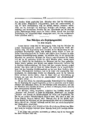 Das Märchen als Erziehungsmittel