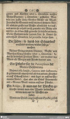 Ein Pflaster für die Paroxysmos der Mutter-Beschwerung