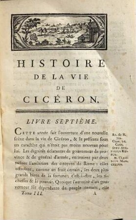 Oeuvres Choisies De L'Abbé Prévost. 38. Histoire de Ciceron ; 3