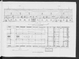 Abb. 74: Kuh- und Pferdestall-Fassade Abb. 75: Kuh- und Pferdestall-Grundriss.