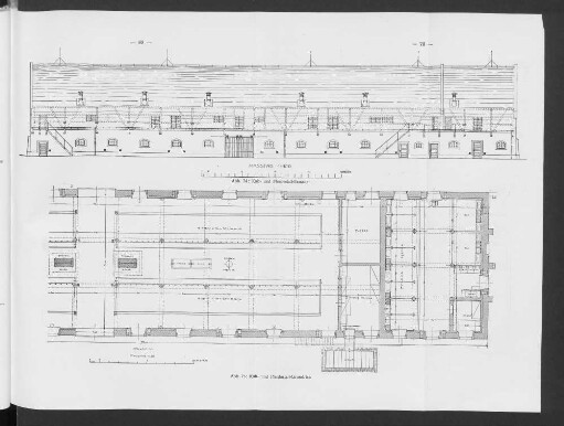 Abb. 74: Kuh- und Pferdestall-Fassade Abb. 75: Kuh- und Pferdestall-Grundriss.