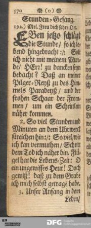 Stunden-Gesang.
